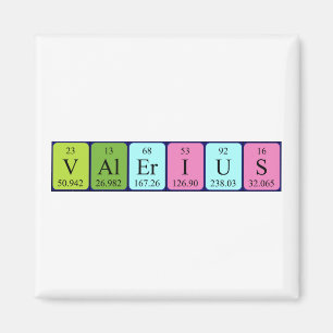 Valerius periodieke lijstnaam magnet