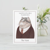 VALET CAT 4.5x6.25 Platte Kaart + Tekst (Staand voorkant)
