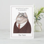 VALET CAT 5x7 Platte Kaart + Tekst (Staand voorkant)