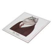 VALET CAT 6 "Vierkante keramische Tegel + tekst Tegeltje (Zijkant)