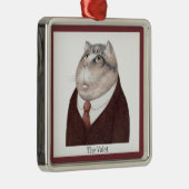 VALET CAT Premium Vierkant Ornament + Tekst (Rechts)