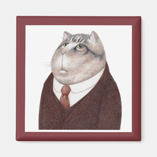 VALET CAT Square Magnet (Voorkant)
