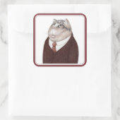VALET CAT Stickers op grote vierkant (Tas)