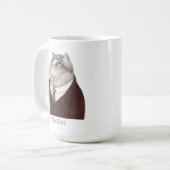 VALET CAT Tall White Mok + Tekst (Voorkant links)