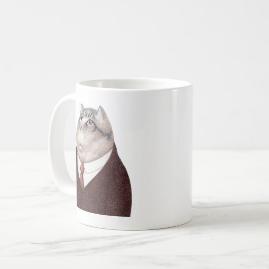 VALET CAT Witte Mok (Voorkant links)