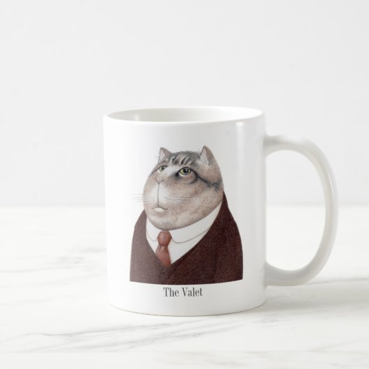 VALET CAT Witte Mok + Tekst (Rechts)