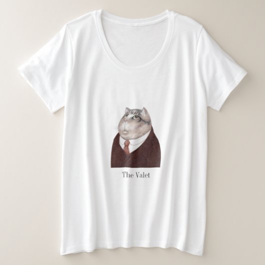 VALET CAT Women's Plus Size T-shirt (Design voorkant)