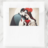 Valet en Queen Rechthoekige Sticker (Tas)