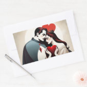 Valet en Queen Rechthoekige Sticker (Envelop)