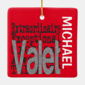 Valet Extraordinaire CUSTOM Keramisch Ornament (Achterkant)