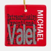 Valet Extraordinaire CUSTOM Keramisch Ornament (Voorkant)