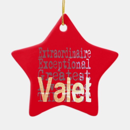 Valet Extraordinaire Keramisch Ornament (Voorkant)