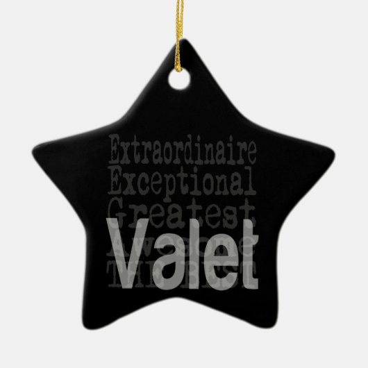 Valet Extraordinaire Keramisch Ornament (Voorkant)