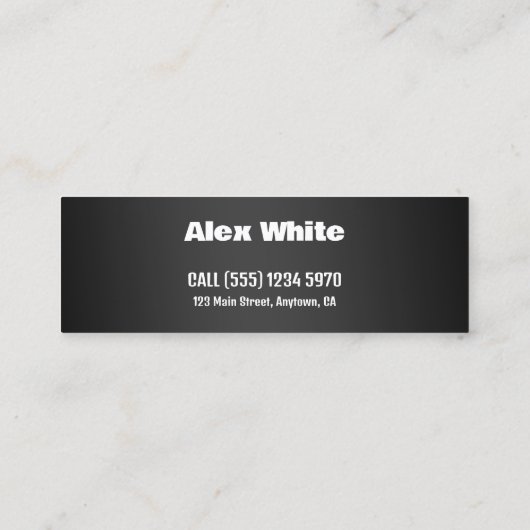 valet mini visitekaartje (Achterkant)