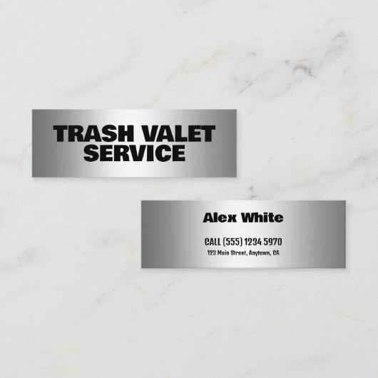 valet mini visitekaartje (Voorkant / Achterkant)