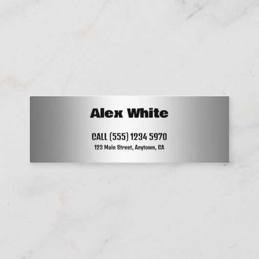 valet mini visitekaartje (Achterkant)