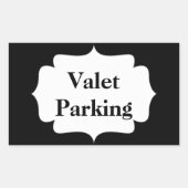 Valet Parking Rechthoekige Sticker (Voorkant)
