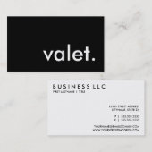 valet. visitekaartje (Voorkant / Achterkant)