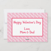 Valetine| Het verzenden van u houdt van Persoonlij Feestdagenkaart (Achterkant)
