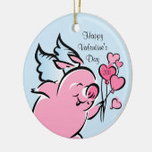 Valetine Pig - Aangepaste versiering Keramisch Ornament (Links)