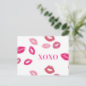 Valetines Day Kaart "XOXO" (Staand voorkant)