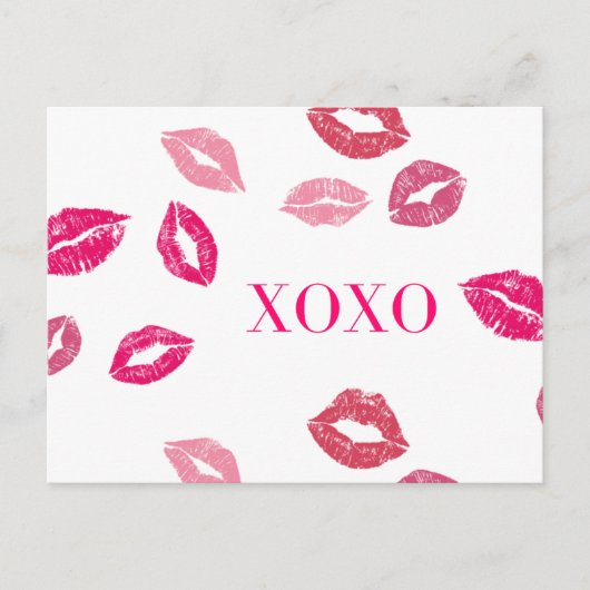 Valetines Day Kaart "XOXO" (Voorkant)