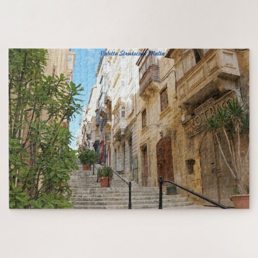 Valetta Stratenbeeld Malta. Legpuzzel (Horizontaal)