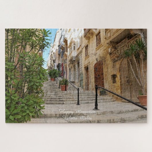 Valetta Streetscape Malta. Jigzaag Puzzle Legpuzzel (Horizontaal)