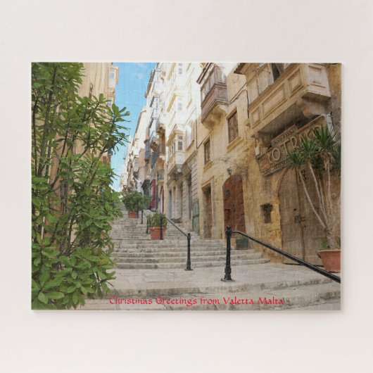 Valetta Streetscape Malta. Jigzaag Puzzle Legpuzzel (Horizontaal)