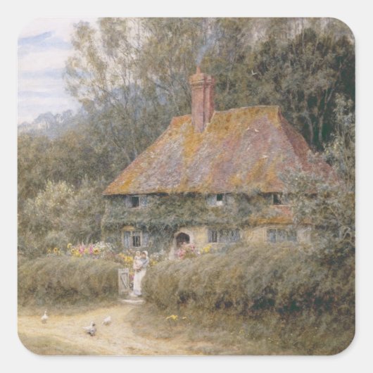 Valewood Boerderij onder Blackwood, Surrey Vierkante Sticker (Voorkant)