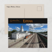Valga Station Estland Briefkaart (Voorkant / Achterkant)
