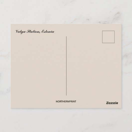Valga Station Estland Briefkaart (Achterkant)