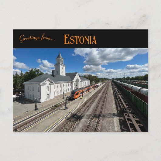 Valga Station Estland Briefkaart (Voorkant)
