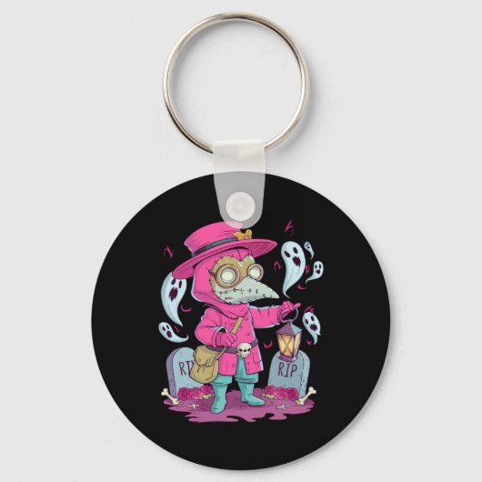 Valgory Gothic Plague Doctor Graves Hallow Sleutelhanger (Voorkant)