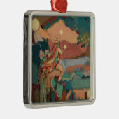 Valhalla Art Tuscan Pastels Stars Mystical Mermaid Metalen Ornament (Rechts)