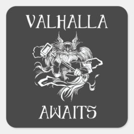 Valhalla Awaits Vierkante Sticker