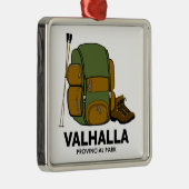Valhalla Provincial Park Backpack Metalen Ornament (Rechts)