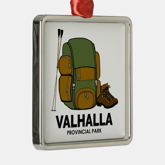 Valhalla Provincial Park Backpack Metalen Ornament (Rechts)