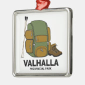 Valhalla Provincial Park Backpack Metalen Ornament (Links)