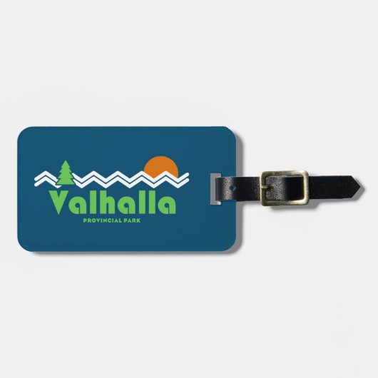 Valhalla Provincial Park Retro Bagagelabel (Voorkant horizontaal)