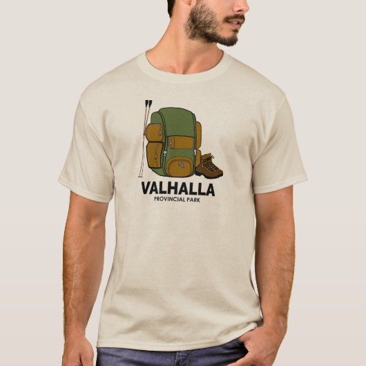 Valhalla Provincial Park-rugzak T-shirt (Voorkant)