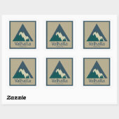 Valhalla Provincial Park Rustic Vierkante Sticker (Vel)