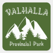Valhalla Provincial Park Vierkante Sticker (Voorkant)