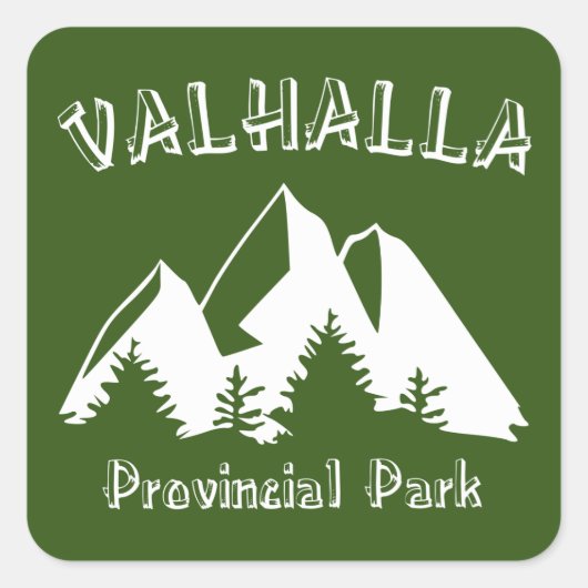 Valhalla Provincial Park Vierkante Sticker (Voorkant)