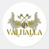 Valhalla Ronde Sticker (Voorkant)