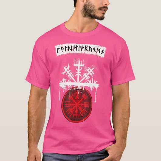 Valhalla runt Warriors Berserker Vikings Odin Rag T-shirt (Voorkant)