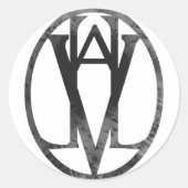 Valhalla Seal Black Ronde Sticker (Voorkant)