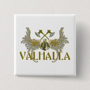 Valhalla Vierkante Button 5,1 Cm