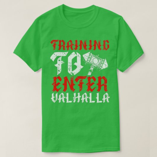 Valhalla viking hammer t-shirt (Design voorkant)