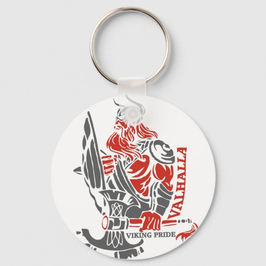 Valhalla - Viking Pride - Schild en Ax Design Sleutelhanger (Voorkant)